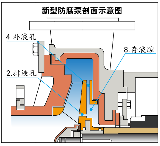 新型結(jié)構(gòu)防腐泵結(jié)構(gòu)示意圖